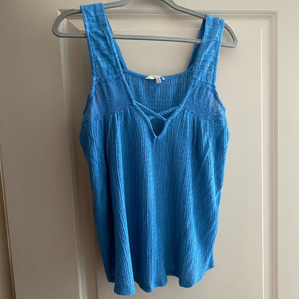 Lucky Brand blue tank, size M